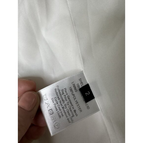 Theory White Blazer Jacket Women’s 3/4 Sleeve One Button Career Work Size 2 XS - Picture 4 of 9